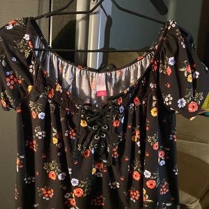 NoBo black off shoulders top